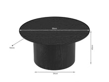 Load image into Gallery viewer, Adley Round Coffee Table 90cm - Black