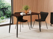 Load image into Gallery viewer, Dusty Tempered Glass Top Dining Table 120 x 70cm - Black