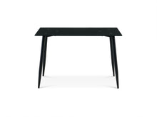 Load image into Gallery viewer, Dusty Tempered Glass Top Dining Table 120 x 70cm - Black