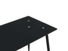 Load image into Gallery viewer, Dusty Tempered Glass Top Dining Table 120 x 70cm - Black