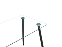 Load image into Gallery viewer, Eliot Tempered Glass Top Dining Table 120 x 70cm - Black