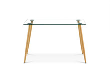 Load image into Gallery viewer, Fen Tempered Glass Top Dining Table 120 x 70cm - Oak