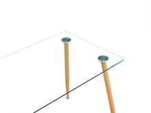 Load image into Gallery viewer, Fen Tempered Glass Top Dining Table 120 x 70cm - Oak