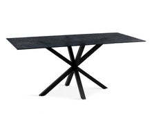 Load image into Gallery viewer, Zander Fused Glass Rectangle Dining Table 180 x 90cm - Black