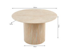 Load image into Gallery viewer, Nile Round Dining Table 120cm - Travertine

