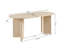 Load image into Gallery viewer, Xanthe Oval Dining Table 180 x 90cm - Travertine
