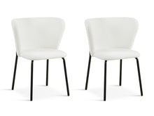 Load image into Gallery viewer, Blair Teddy Fabric Dining Chair - Set of 2 - White
