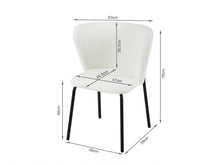Load image into Gallery viewer, Blair Teddy Fabric Dining Chair - Set of 2 - White
