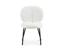 Load image into Gallery viewer, Griffin Teddy Fabric Dining Chair - Set of 2 - White
