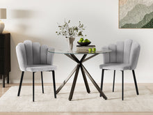 Load image into Gallery viewer, Urban Petal-shaped Upholstered Dining Chair - Set of 2 - Light Grey
