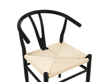 Load image into Gallery viewer, Winter Rope Seat Dining Chair Wishbone Chair Replica - Set of 2 - Black