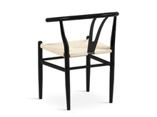 Load image into Gallery viewer, Winter Rope Seat Dining Chair Wishbone Chair Replica - Set of 2 - Black