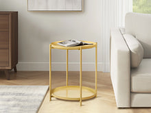 Load image into Gallery viewer, Zen Round Coffee Table with Shelf - Yellow
