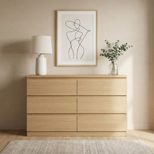 Load image into Gallery viewer, Tongass 6 Drawer Lowboy - Oak