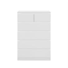 Load image into Gallery viewer, Angeles High Gloss 6 Drawer Tallboy - White