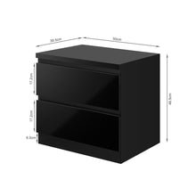 Load image into Gallery viewer, Angeles High Gloss Bedside Table - Black