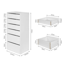 Load image into Gallery viewer, Payette 6 Drawer Wardrobe - White