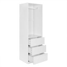 Load image into Gallery viewer, Payette 3 Drawer Wardrobe - White