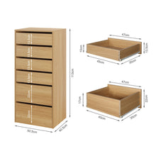 Load image into Gallery viewer, Payette 6 Drawer Wardrobe - Oak