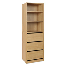 Load image into Gallery viewer, Payette 3 Drawer &amp; Shelf Wardrobe - Oak