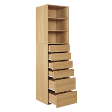 Load image into Gallery viewer, Payette 6 Drawer &amp; 3 Shelf Wardrobe - Oak