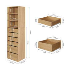 Load image into Gallery viewer, Payette 6 Drawer &amp; 3 Shelf Wardrobe - Oak