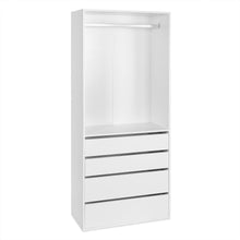 Load image into Gallery viewer, Delta 4 Drawer Wide Wardrobe - White