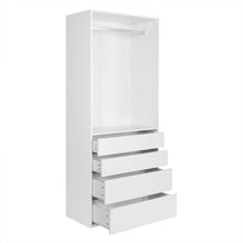 Load image into Gallery viewer, Delta 4 Drawer Wide Wardrobe - White