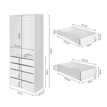 Load image into Gallery viewer, Delta 4 Drawer Wide Wardrobe - White
