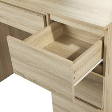Load image into Gallery viewer, Begonia 2 Piece Dressing Table with Mirror &amp; Stool Set - Oak