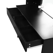 Load image into Gallery viewer, Celosia 2 Piece Dressing Table with Mirror &amp; Stool Set - Black
