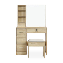 Load image into Gallery viewer, Carnation Dressing Table with Drawers Set - Oak