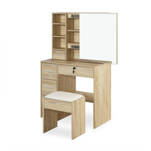 Load image into Gallery viewer, Carnation Dressing Table with Drawers Set - Oak