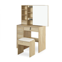 Load image into Gallery viewer, Carnation Dressing Table with Drawers Set - Oak