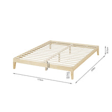 Load image into Gallery viewer, Creise King Wooden Bed Frame - Light Oak