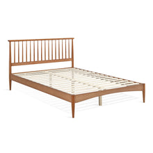 Load image into Gallery viewer, Tolmount Double Wooden Bed Frame - Walnut