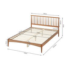 Load image into Gallery viewer, Tolmount Double Wooden Bed Frame - Walnut