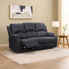 Load image into Gallery viewer, Marton Manual 3 Seater Recliner Sofa - Black