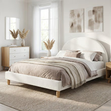 Load image into Gallery viewer, Moruisg Boucle Double Bed Frame - White