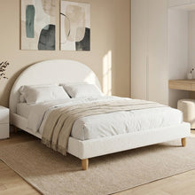 Load image into Gallery viewer, Moruisg Boucle Double Bed Frame - White