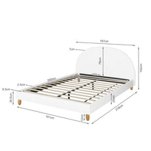 Load image into Gallery viewer, Moruisg Boucle Queen Bed Frame - White