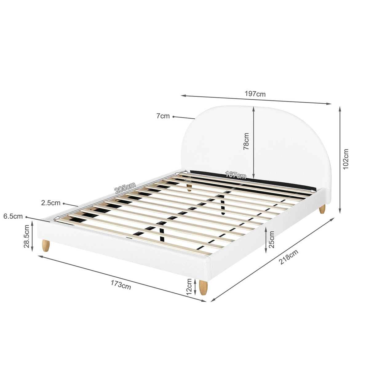 Moruisg King Bed Frame - White