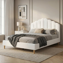 Load image into Gallery viewer, Gairich Boucle Double Bed Frame - White