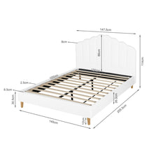 Load image into Gallery viewer, Gairich Boucle Double Bed Frame - White