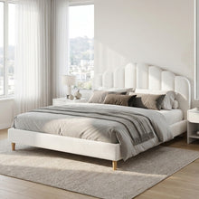 Load image into Gallery viewer, Gairich Boucle King Bed Frame - White