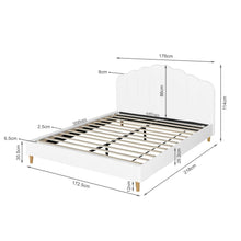 Load image into Gallery viewer, Gairich Boucle King Bed Frame - White