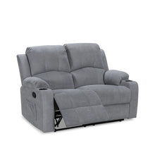 Load image into Gallery viewer, Henley Fabric Manual 2 Seater Recliner Sofa - Grey