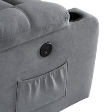 Load image into Gallery viewer, Henley Fabric Electric 1 Seater Recliner Sofa - Grey
