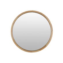 Load image into Gallery viewer, Echo Round Wooden Framed Wall Mirror 60cm - Light Wood
