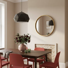 Load image into Gallery viewer, Echo Round Wooden Framed Wall Mirror 60cm - Light Wood